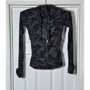 Lululemon Hooded Define Jacket Size 0  Camo Green  LW4BCJS